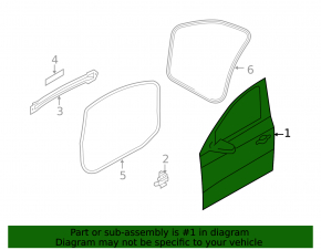 Door assembly front left Audi Q5 8R 09-17