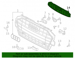 Audi A4 B9 20-25 grille frame