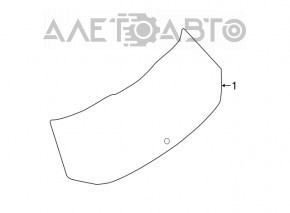 Rear glass trunk door Nissan Rogue 14-20 heated