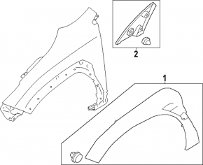 Subaru Crosstrek 2024-2026 Front Left Fender Arch Cover