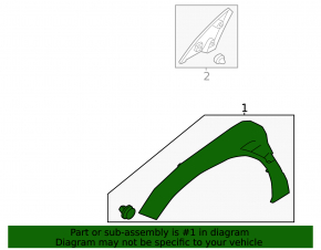 Subaru Crosstrek 2024-2026 Front Left Fender Arch Cover