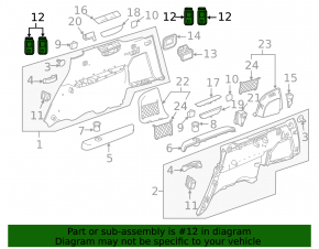 Button for folding 3rd row of seats left Mercedes GLS-class X166 13-19 3.0