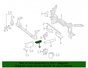 Front bumper reinforcement bracket right Mercedes GLA 14-20
