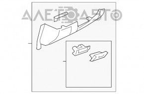 Driver's knee pad Mazda 6 13-17 black