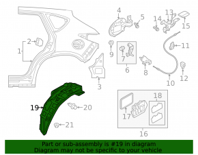Rear right fender liner Mazda CX-5 13-16 front