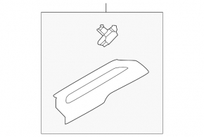 Front left door sill plate for Land Rover Range Rover Velar 18-23, black with chrome, RANGE ROVER with backlight
