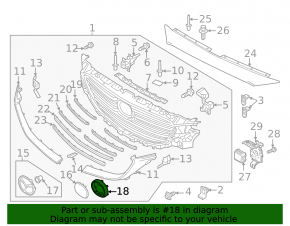 Mazda CX-9 16-23 radiator grille emblem mount for radar