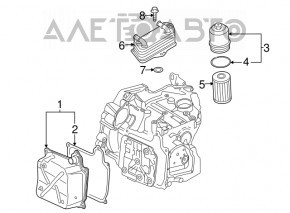 Oil filter housing for automatic transmission VW Jetta 19- TSX DSG 7 speed