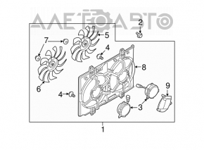 Cooling Fan Motor Nissan Versa 12-19 USA 1.6 Manual