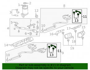 Rear muffler bracket Chevrolet Malibu 13-16