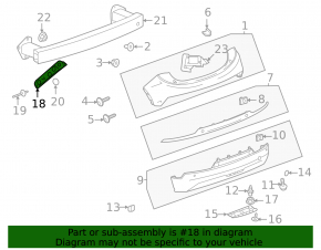 Rear bumper mount left Chevrolet Bolt EV 22-23