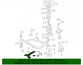 Lower control arm front left Lexus ES300 ES330 CTR