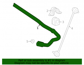 Front stabilizer bar for Toyota Prius 50 16-18 FWD