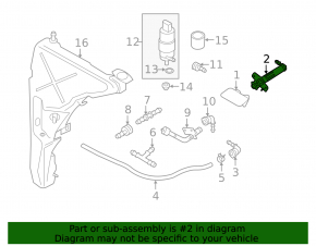 Right headlight washer nozzle for Audi A7 12-18