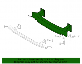 Front bumper reinforcement for the Audi E-Tron 19-23