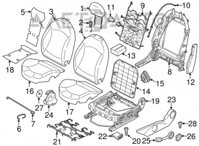 Driver's seat Mini Cooper Clubman R55 07-14 without airbag