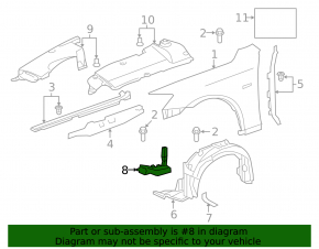 Air duct cooling brakes left Lexus IS 11-13