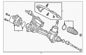 Steering rack Acura RDX 19-21 AWD