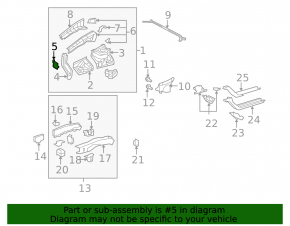 Front fender apron bracket, right, Toyota Camry v40 07-11