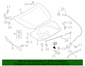 Subaru Forester 19-SK Hood Support Stick Latch