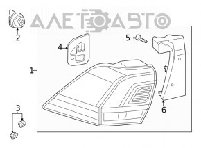 Outer wing light right VW Tiguan 18-24 usa