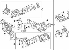 The right side member of a Honda CRV 23-25 1.5T has been cut off.