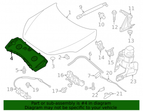 Infiniti QX50 19-24 Hood Insulation