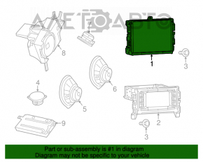 Monitor, display, navigation Jeep Cherokee KL 14-14 8.4" inch