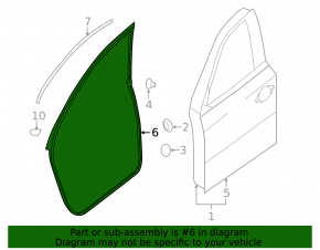 Front right door seal for Nissan Pathfinder 13-20