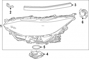 Subaru Solterra 23-26 right front headlight