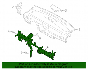 Under-torpedo pipe reinforcement Kia Forte 20-24