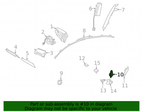 Right side airbag sensor for Lexus GS300 GS350 GS430 GS450h 06-11