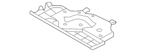 Hyundai Santa FE Sport 13-18 passenger footwell trim panel, black, scratched
