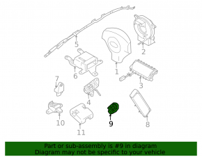 Airbag Sensor Rear Left Subaru Impreza WRX GH 08-10