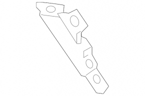 Rear bumper mount short left Mazda3 MPS 09-13