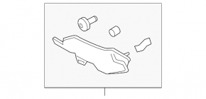 Lincoln MKZ 17-20 black center console trim, upper right side