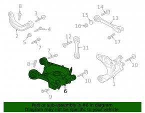 Lower control arm for rear left spring, Ford Mustang mk6 15-23