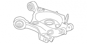 Lower control arm for rear left spring, Ford Mustang mk6 15-23