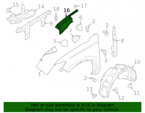 Seal wing-hood right Lincoln Nautilus 19-23