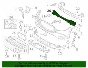 Mazda CX-5 22-25 Front Bumper Absorber