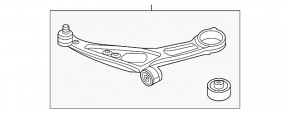 Lower control arm, front right, Ford Bronco Sport 2021-2025