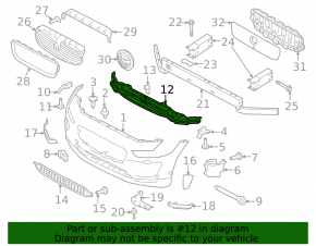 Jaguar I-Pace 19-23 Front Bumper Absorber