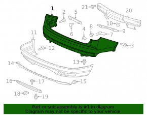 Bare rear bumper for Honda Pilot 16-18