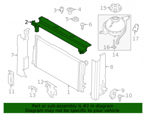 Upper radiator mounting frame BMW 5 F10 12-16 2.0T
