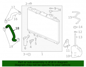 Cooling pipe lower Honda Accord 18-22 2.0T