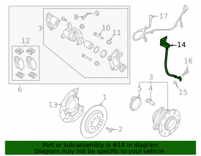 Rear left brake hose Kia K5 21-26