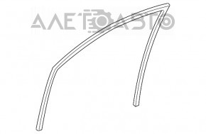 Glass seal front right Toyota Highlander 08-13