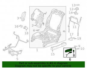 Driver's Seat Control Honda Accord 13-17