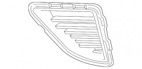 Lower grille front bumper left Chevrolet Camaro 16- SS