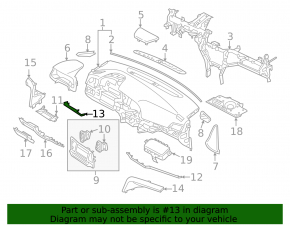 Left front panel trim for Hyundai Elantra AD 19-20 gray